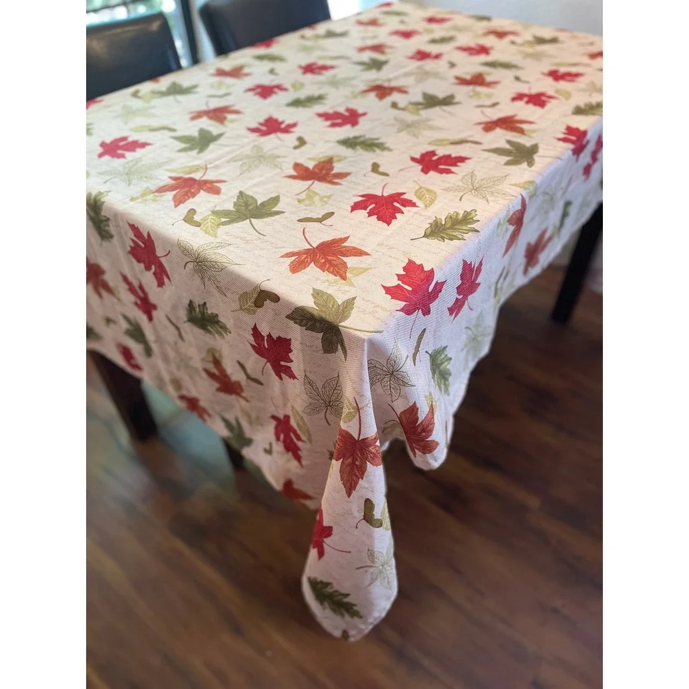 Mainstream International Fall Leaf Tablecloth 59x101 Autumn Harvest Thanksgiving